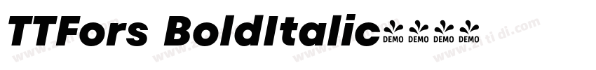 TTFors BoldItalic字体转换